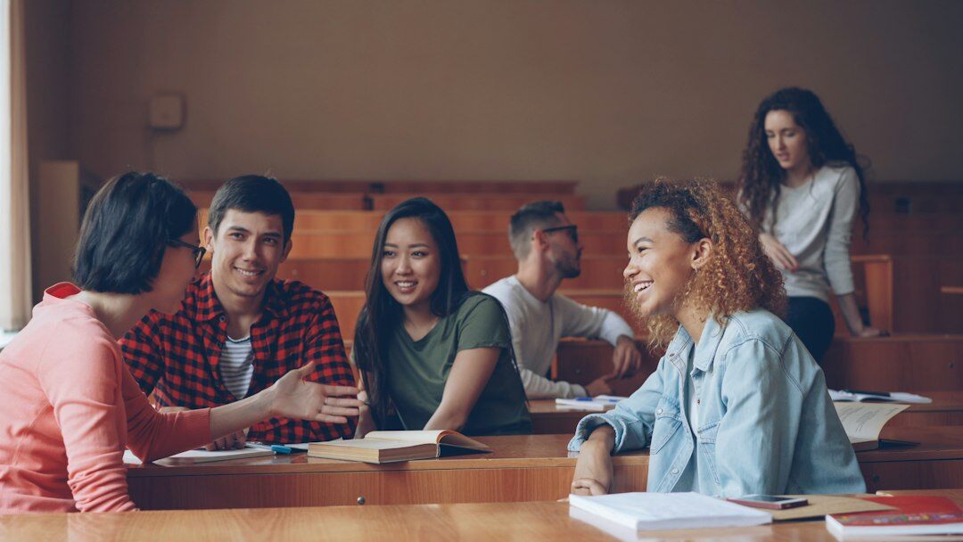 diverse group talking